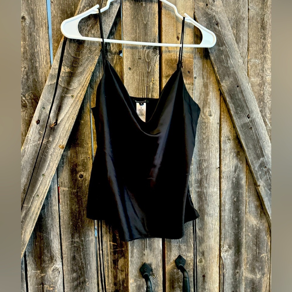 Cute satin feel tank